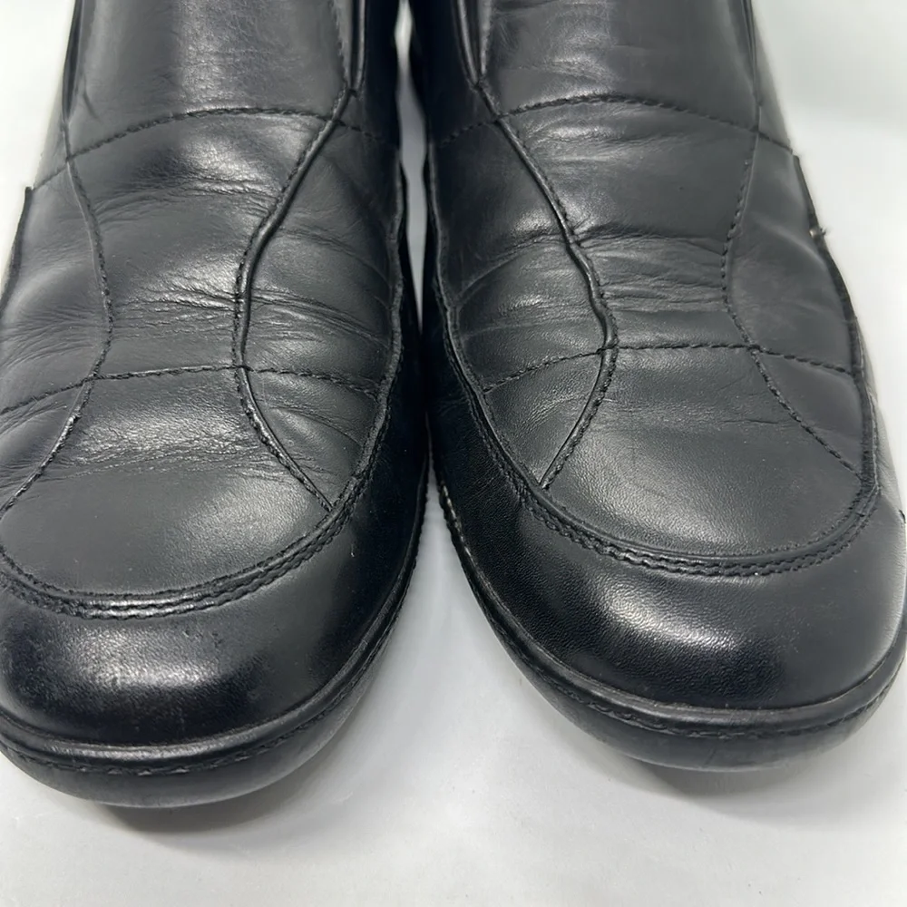 GUCCI shoes black leather loafer slip on flats size 9.5 Luxury comfort - Picture 5 of 13